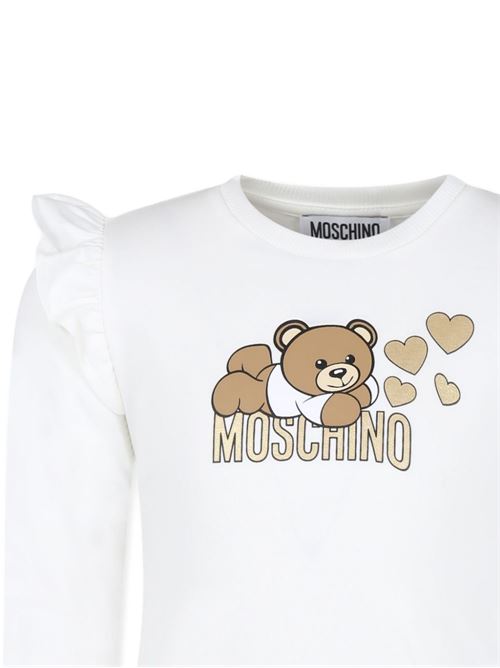 T-shirt bambina maniche lunghe orso MOSCHINO KID-TEEN | HDO00TLBA1110063